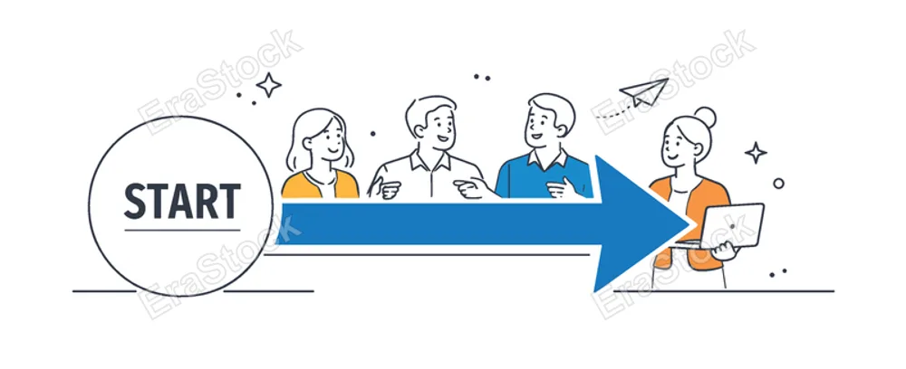 A simple clarity of next action scenario where professionals instantly recognize what step to take in a workflow without confusion, using a visual metaphor of a clean