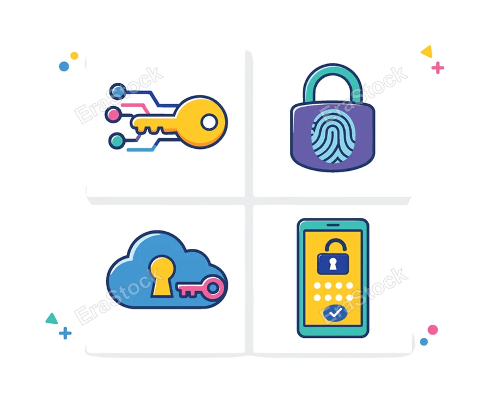 Digital authentication workflow and cybersecurity awareness enabling users to manage secure access and protect personal data across connected technology systems and online services