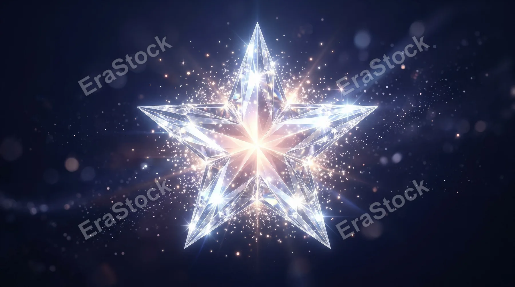 A transparent sparkle star icon with luminous crystal points, delicate glow and a bright premium-highlight atmosphere, ultra-realistic, no logos.
