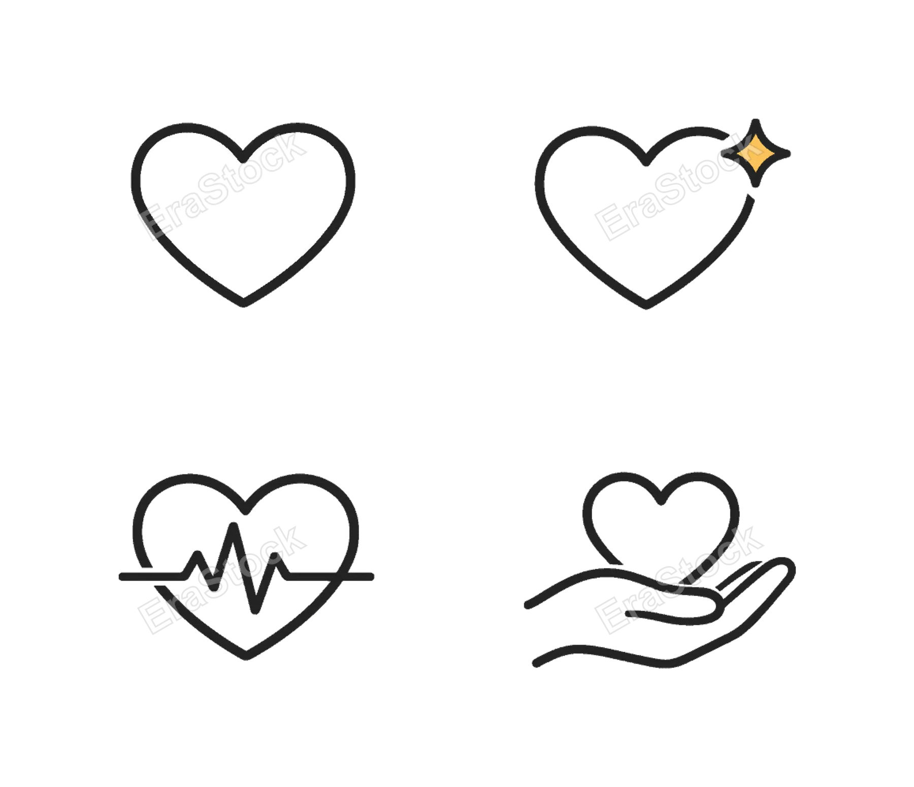 Heart symbols representing love connection and emotional communication in modern lifestyle and relationship themes designed for universal greeting and wellness visuals, a