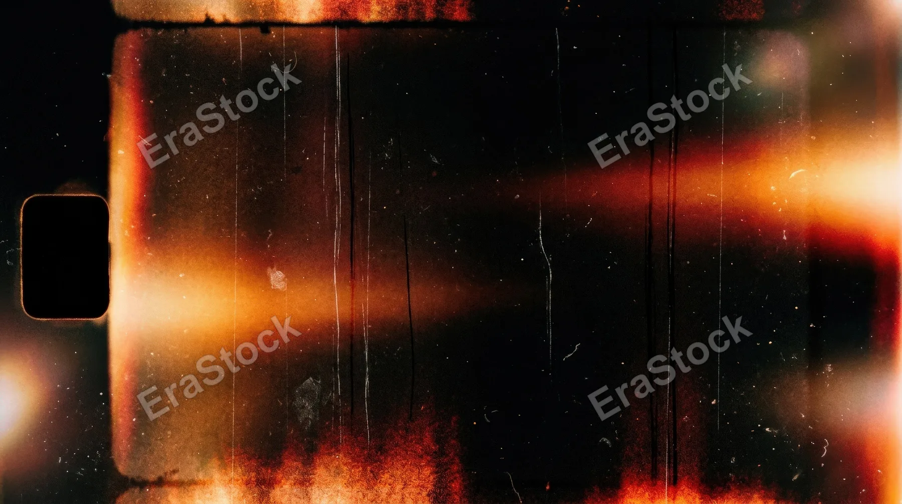 Retro film overlay with scratches, dust and glowing light leaks on black, grainy analog burn effect with aged cinematic texture, ultra-realistic, no logos.