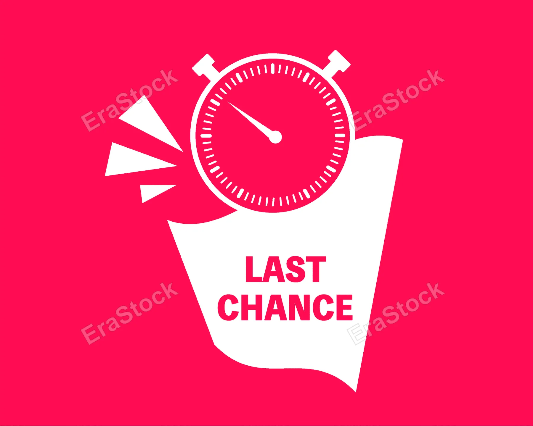 Last chance countdown timer graphic with sale announcement and urgency
