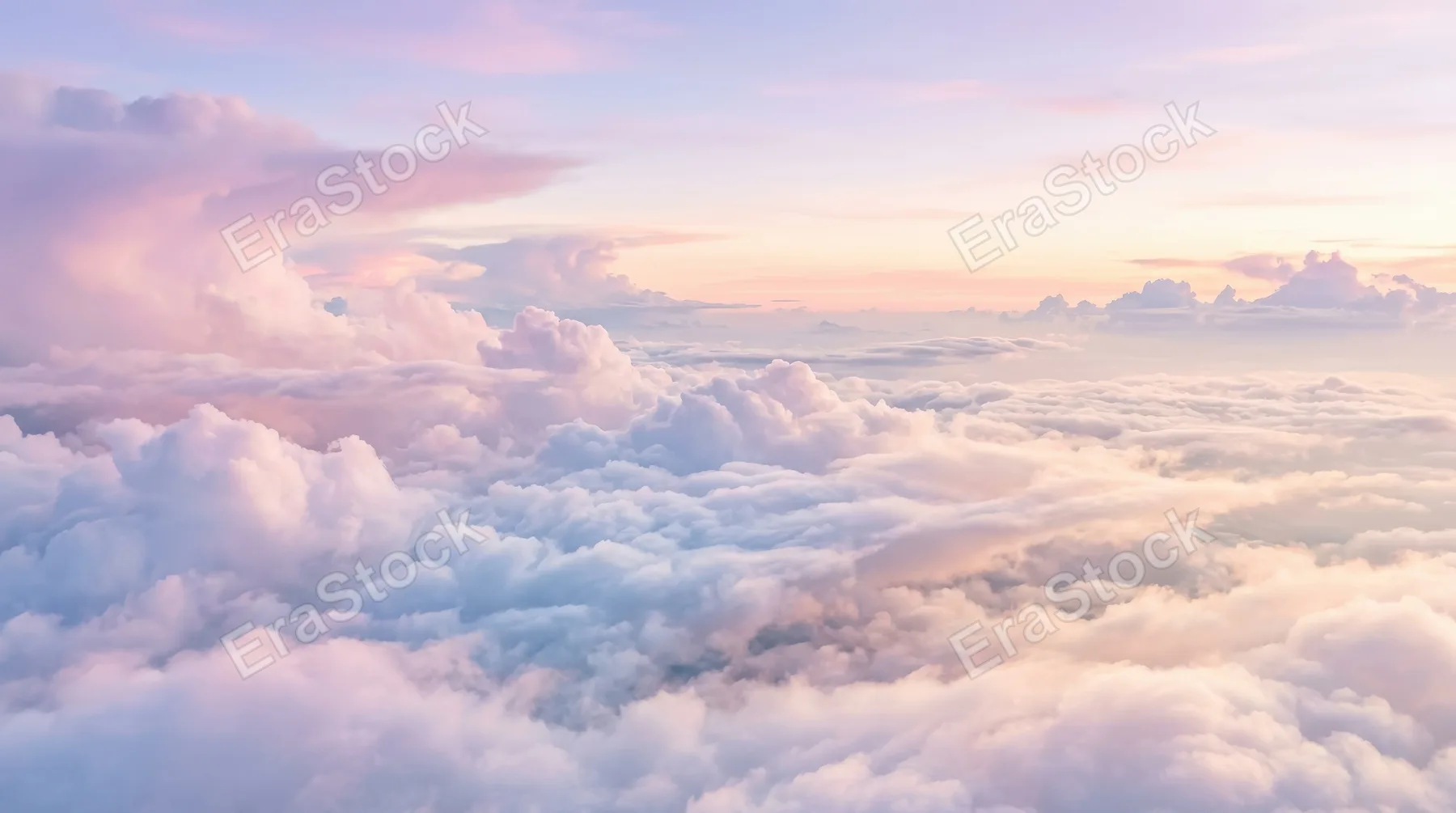 Pastel dreamy cloudscape with soft light, airy layers, tranquil ethereal atmosphere, ultra-realistic, no logos.