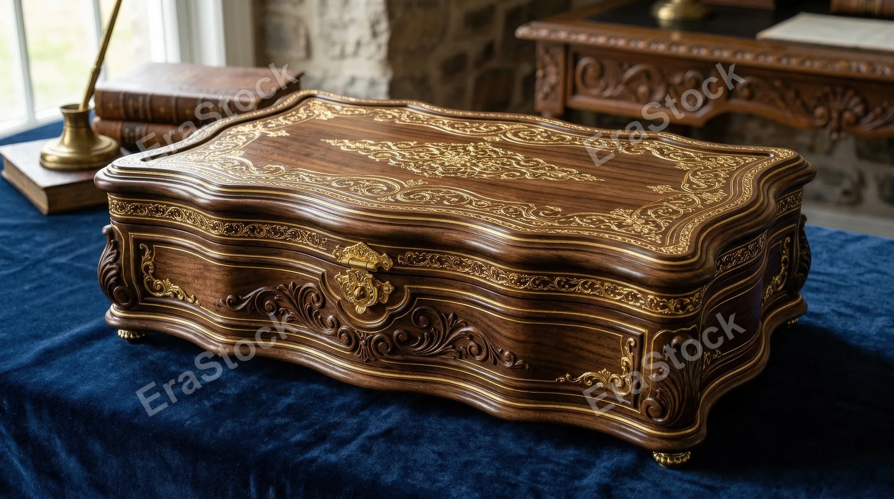 A bow wavy edge frame box with decorative curved contours, elegant ornamental lines, refined border styling, ultra-realistic, no logos.