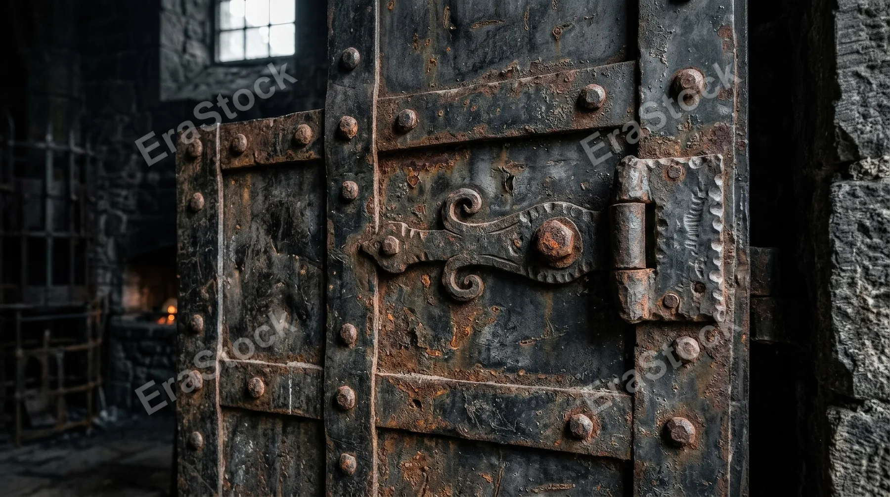 Dark gray black steel metal grunge with rusty wear and fantasy mood, rugged industrial texture, ultra-realistic, no logos.