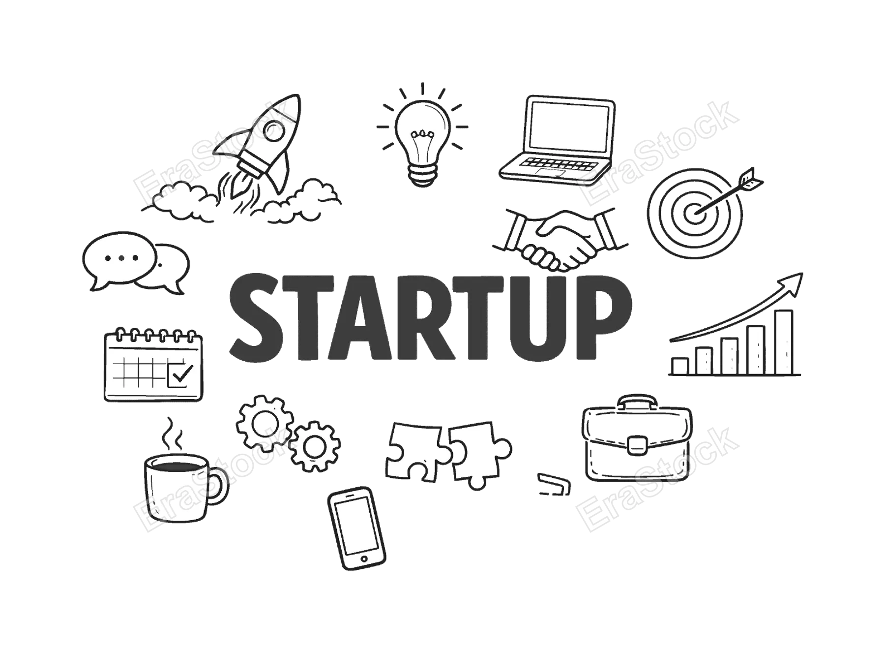 Entrepreneurship and startup launch concept focused on turning innovative ideas into successful ventures, building business foundations and navigating the early stages of company