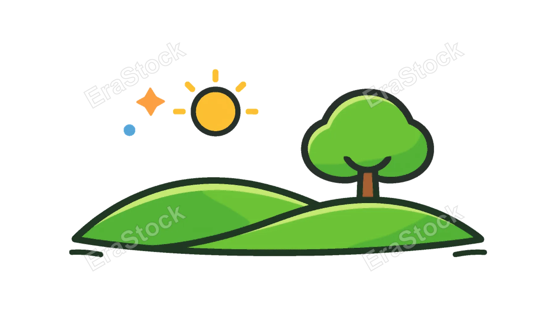 Scenic outdoor relaxation and reconnecting with natural surroundings in everyday wellness focused lifestyles centered on mental refresh and peaceful escape, a wide rolling hill