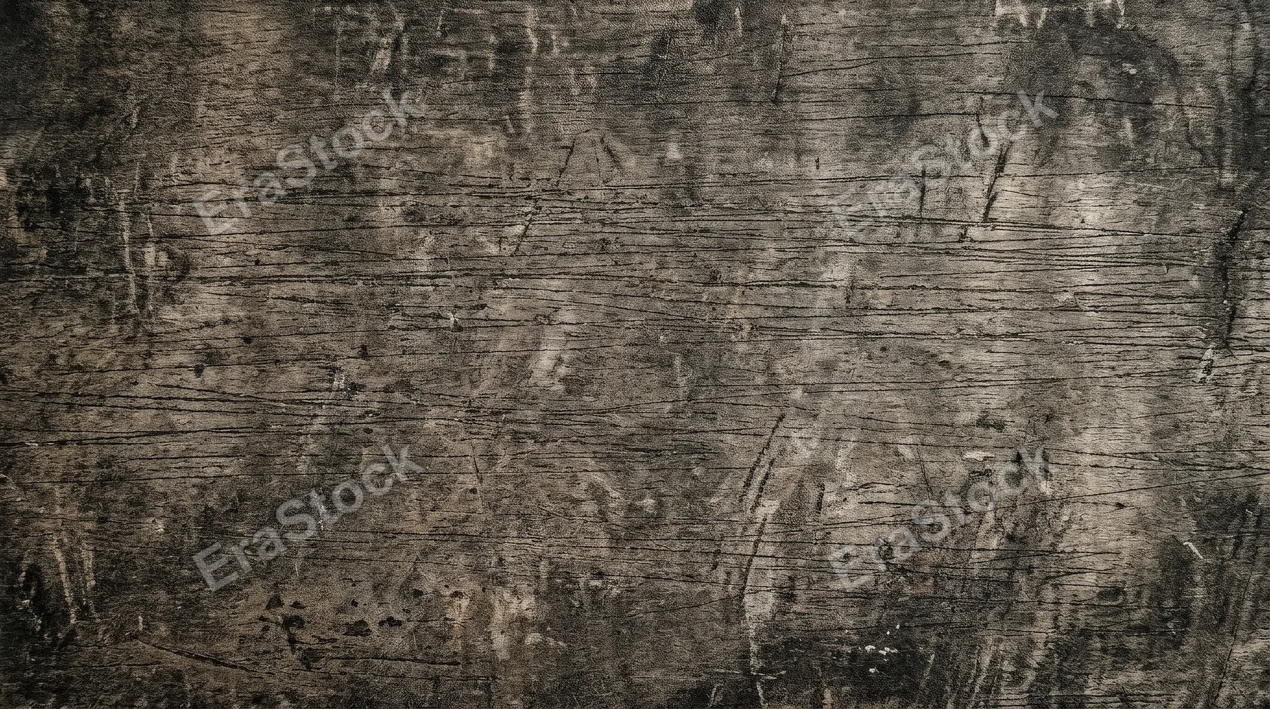 A horizontal distress overlay texture with worn scratches, faded grain, and vintage surface character, ultra-realistic, no logos.