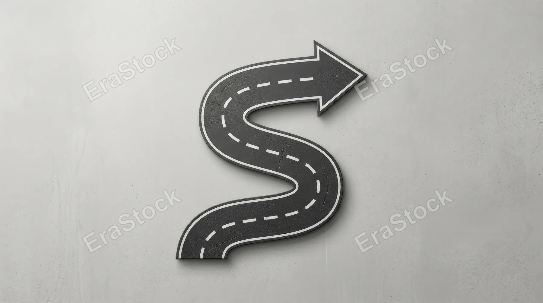 A road icon with winding lane shape and directional flow, transport-oriented minimal atmosphere, ultra-realistic, no logos.