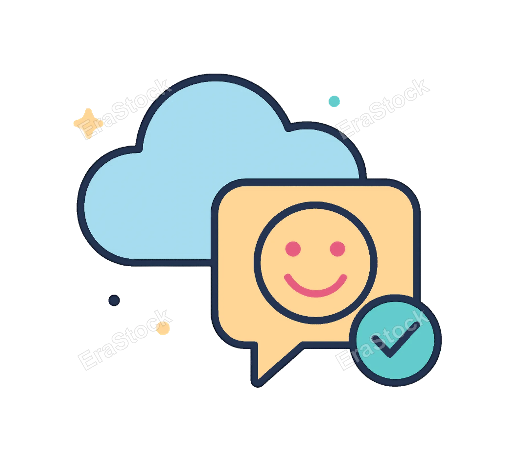 AI-driven sentiment detection and text analysis enabling automated understanding of user opinions and emotional tone in digital communication, a cloud connected with a
