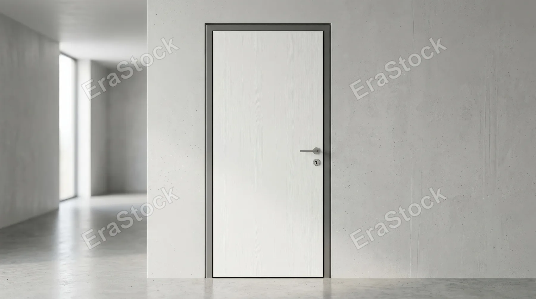 A door icon with simple frame and handle, clean architectural symbol, minimal interior atmosphere, ultra-realistic, no logos.