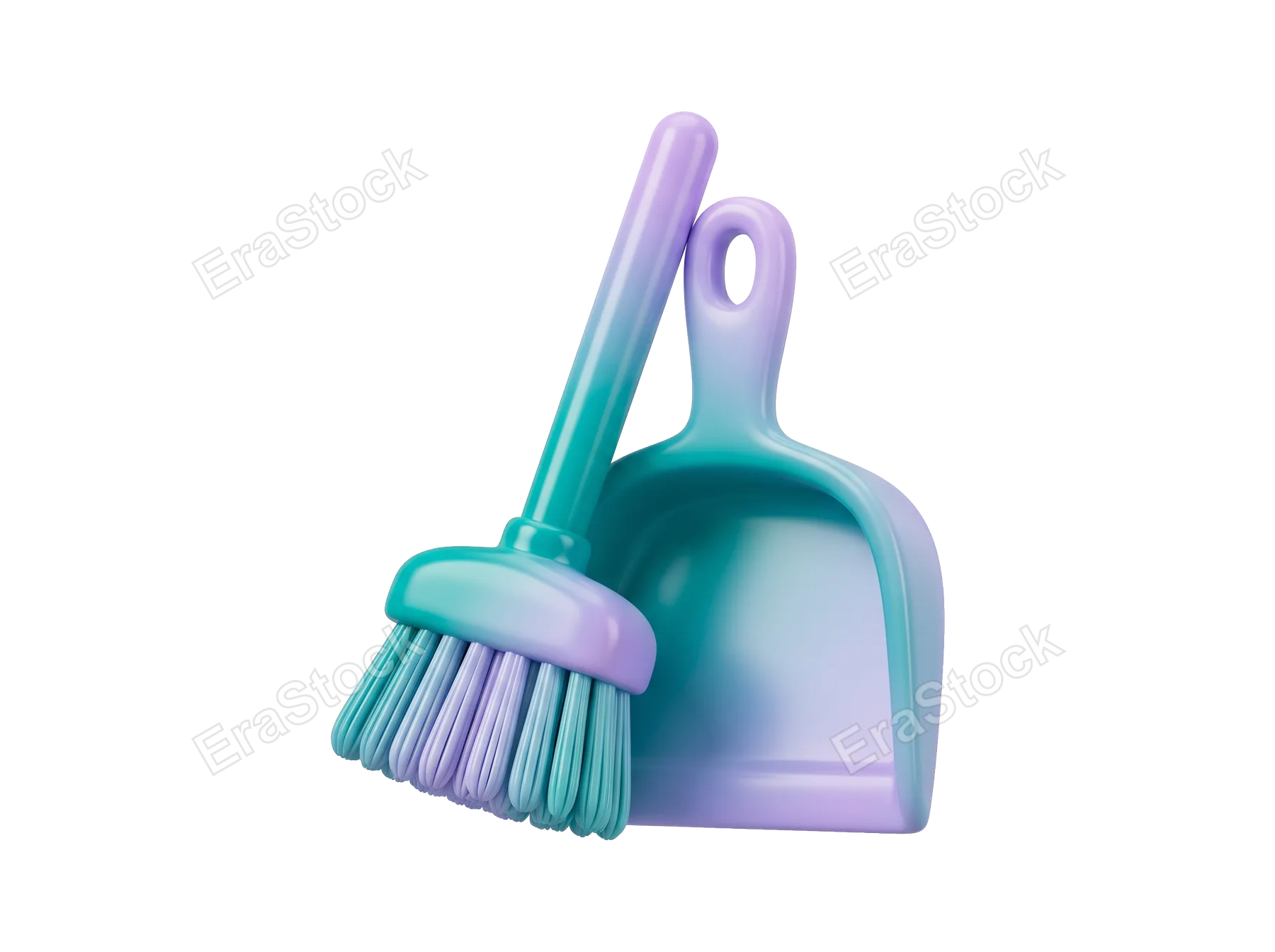 A stylish, gradient-colored dustpan and brush set, perfect for maintaining a tidy living space and performing household chores efficiently