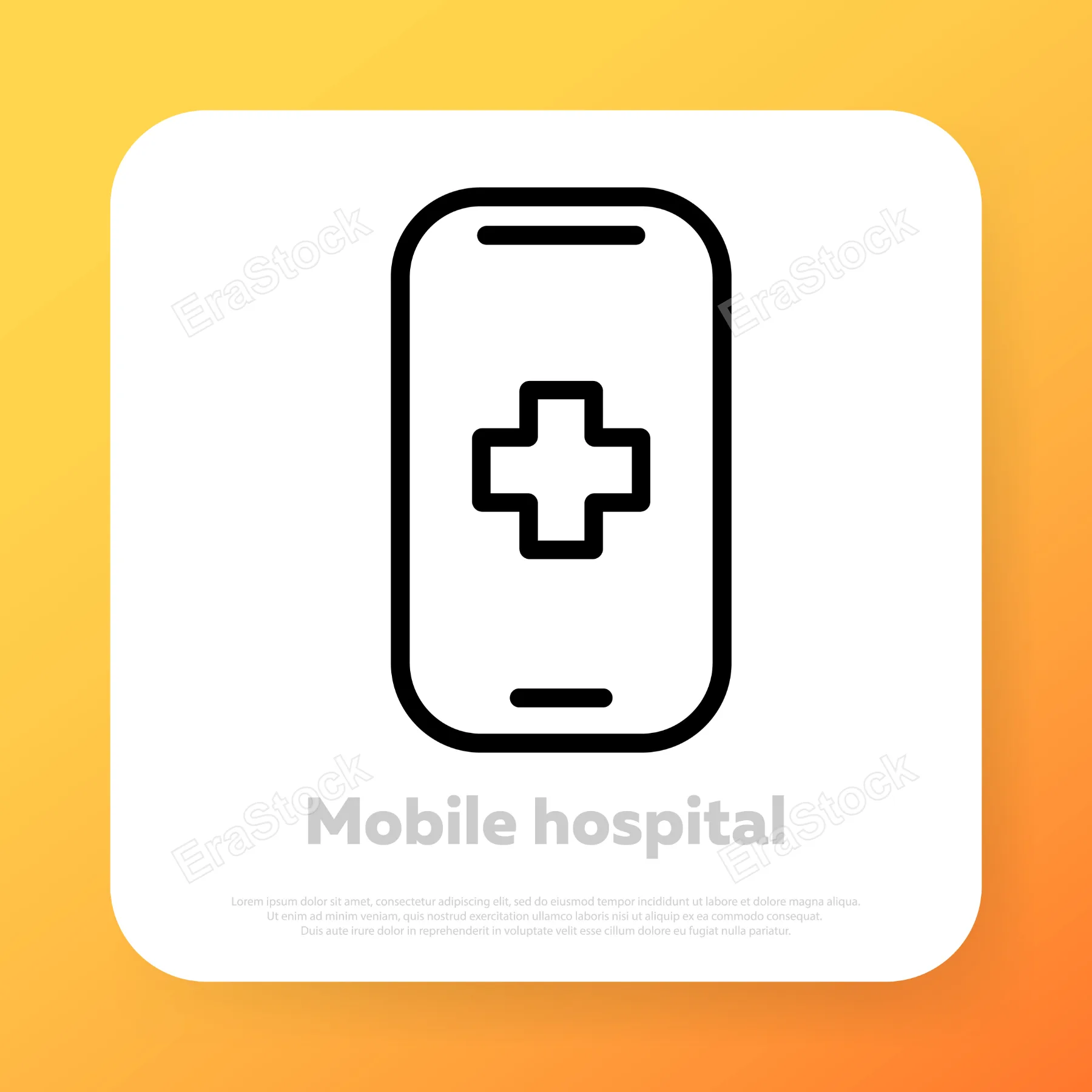 Doctor online icon. Mobile hospital app. Online medical consultation concept. Vector line icon for Business and Advertising.