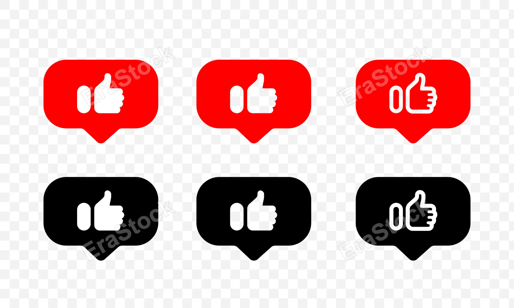 Like icon set vector. Thumb up sign. Social media concept. Vector line icon for Business and Advertising.