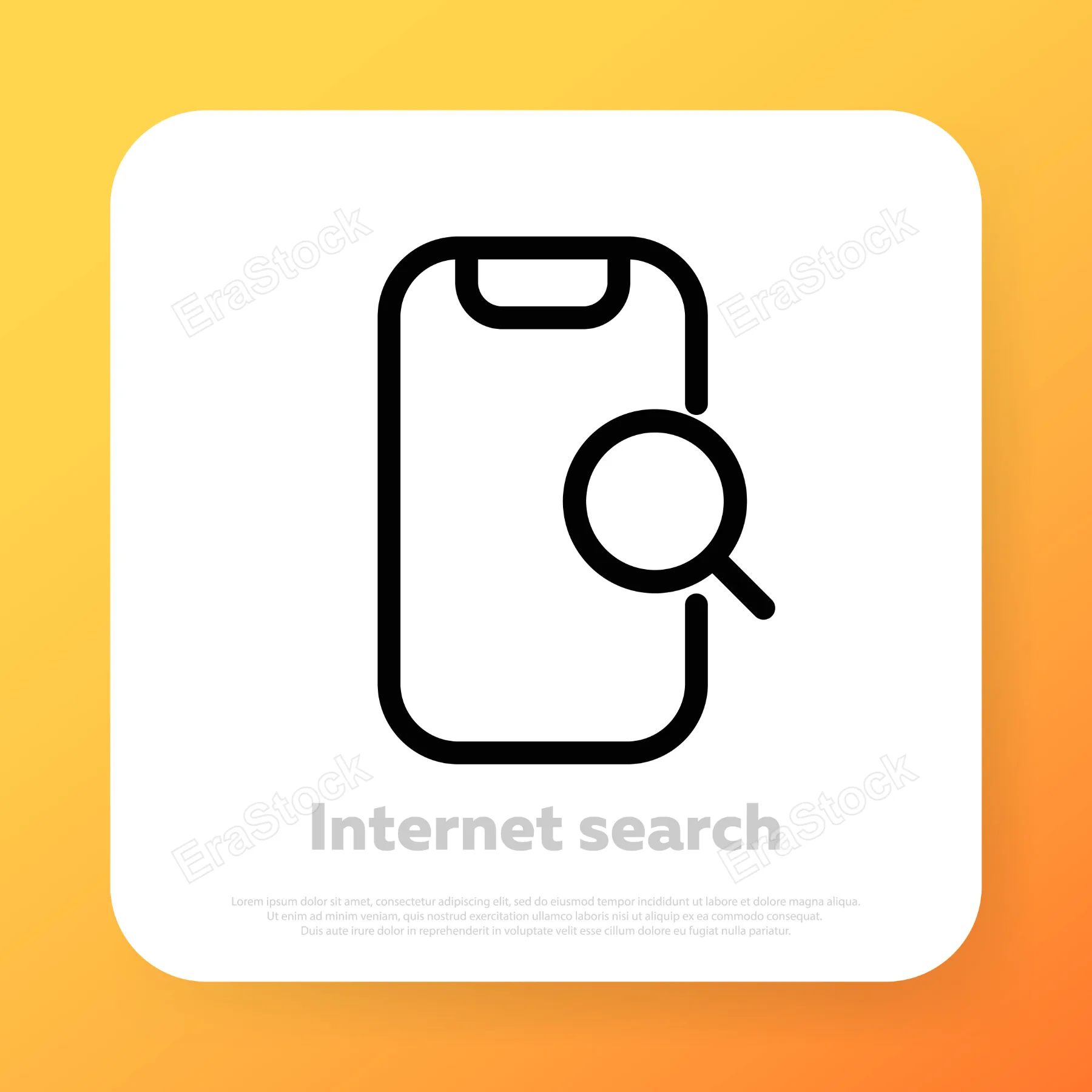 Internet search icon. Web browser search. Vector line icon for Business and Advertising.