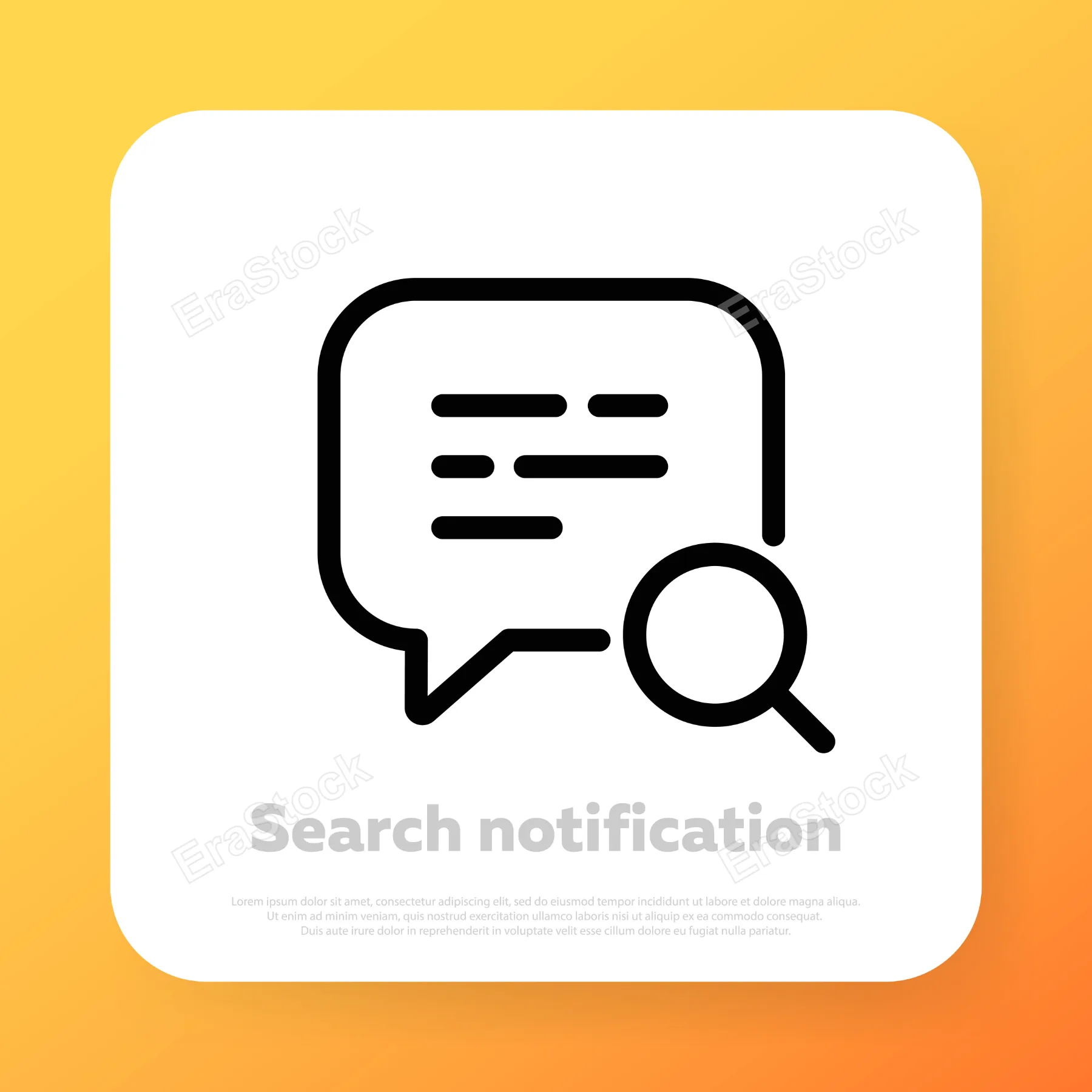 Search message icon. New chat or comment. Vector line icon for Business and Advertising.
