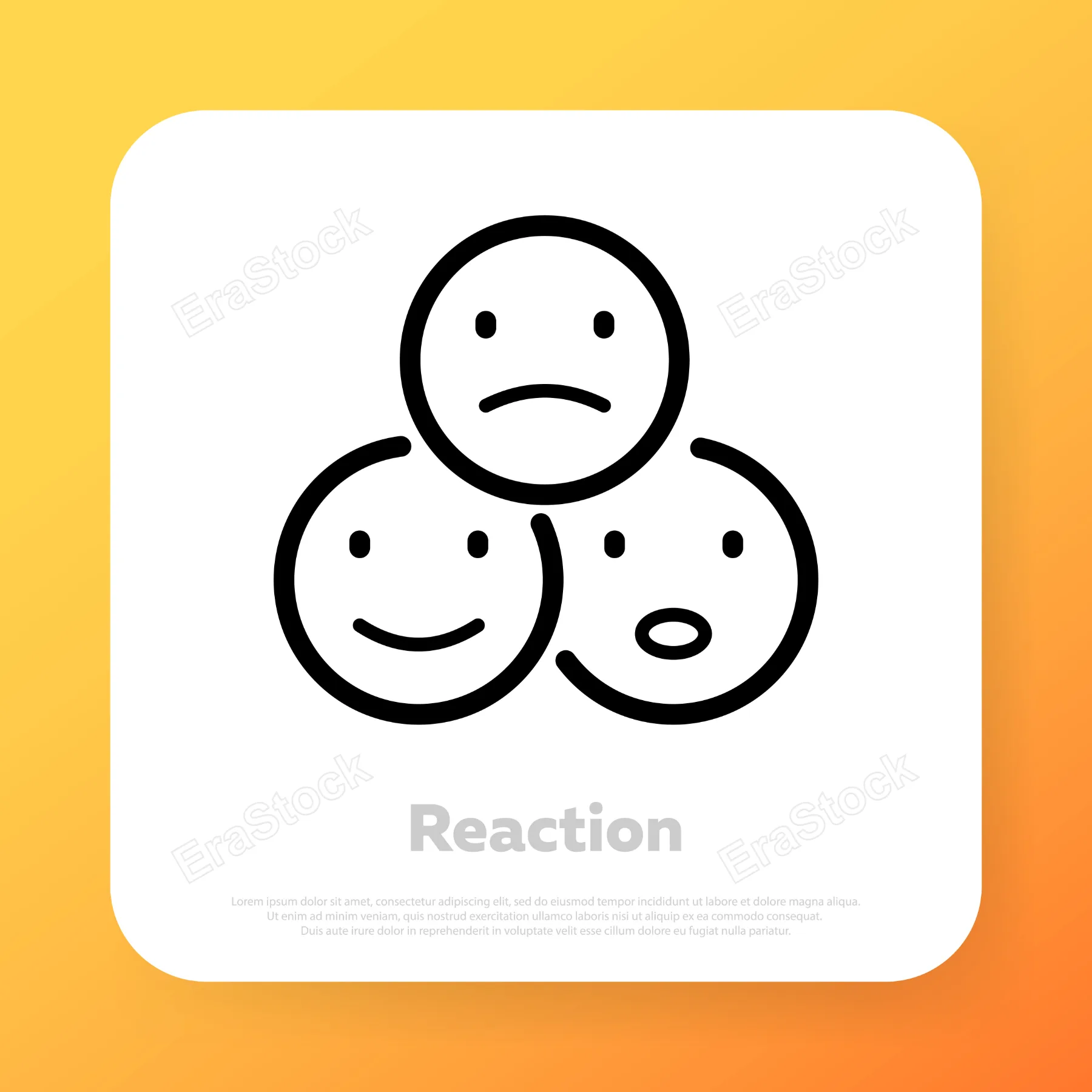Reaction icon. Emoticon. Social media. Vector line icon for Business and Advertising.