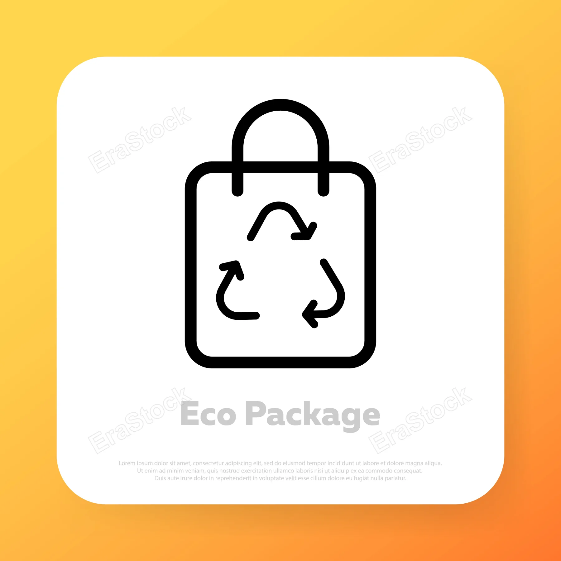 Eco package icon. Save environment. Paper containers. Reusable package. Vector line icon for Business and Advertising.