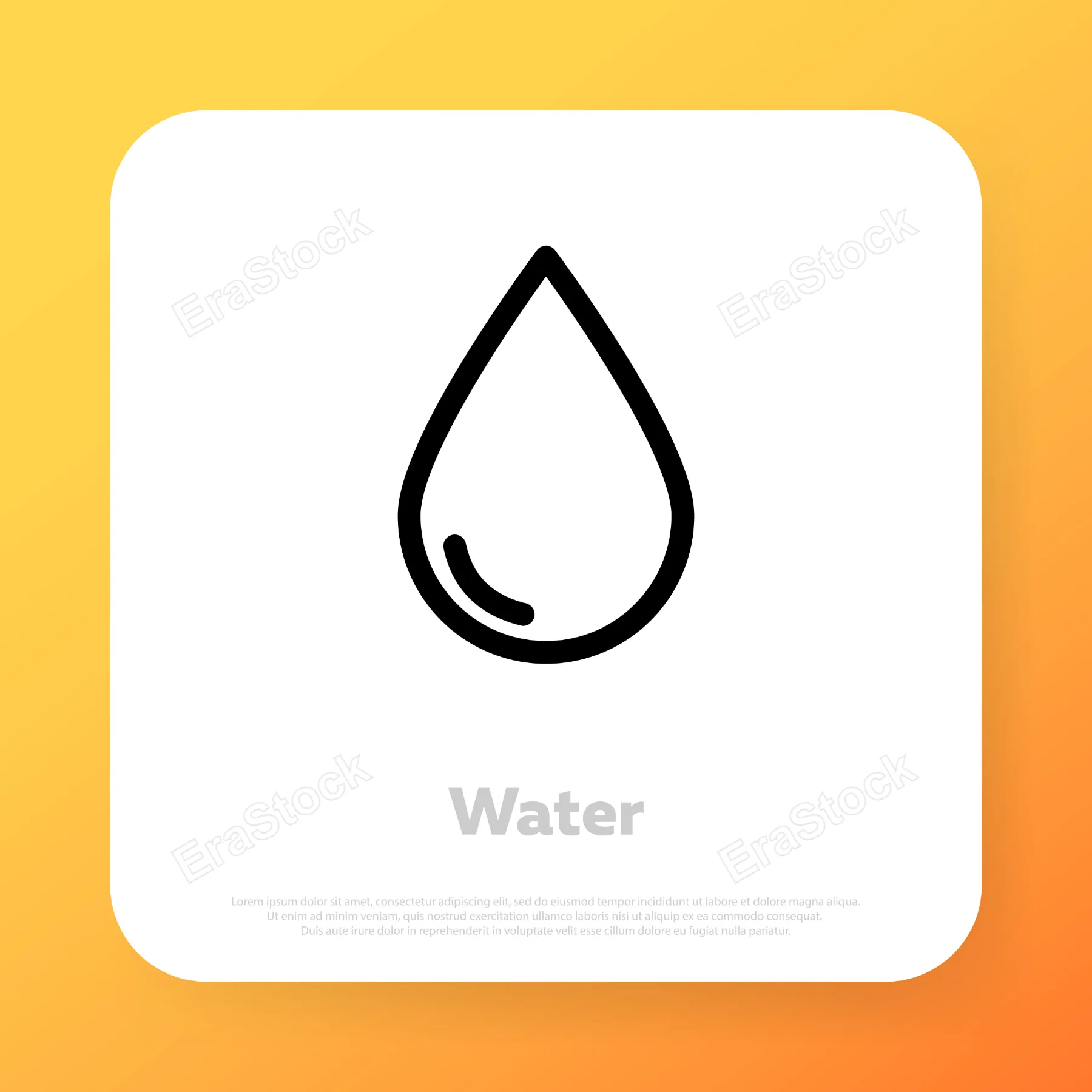 Water drop icon. Save environment concept. Vector line icon for Business and Advertising.