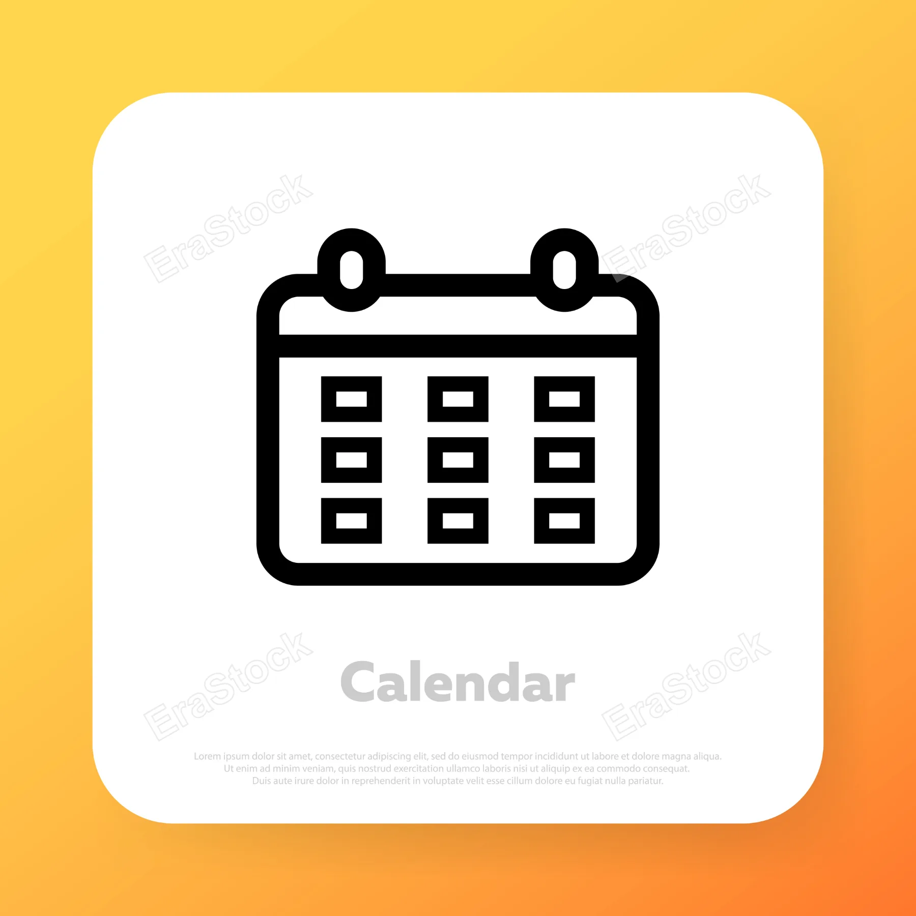 Calendar icon. Schedule a meeting. Planner sign. Deadline day. Calendar symbol for your web site design, logo, app, UI. Vector line icon for Business and Advertising.