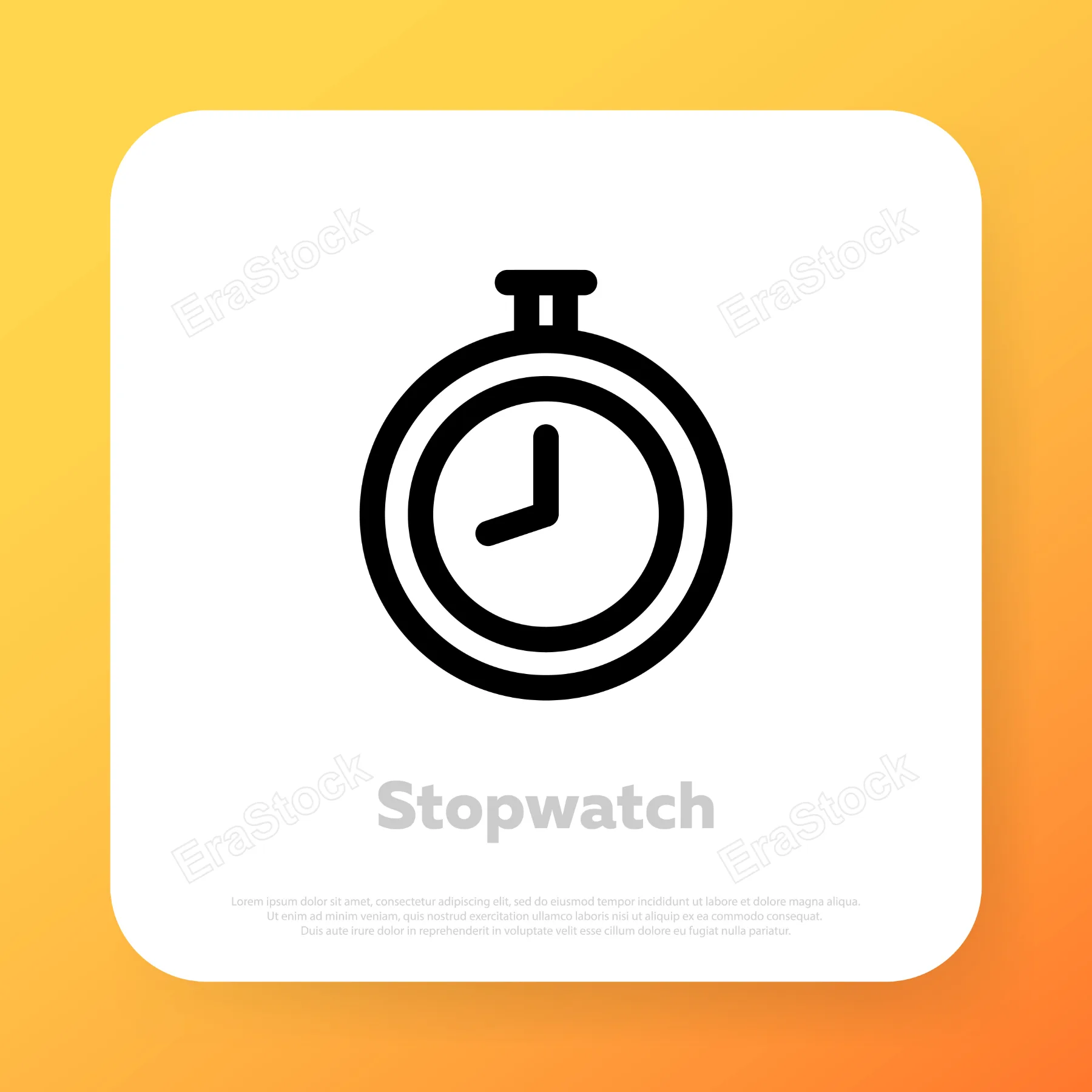 Stopwatch icon. Chronometer. Vector line icon for Business and Advertising.