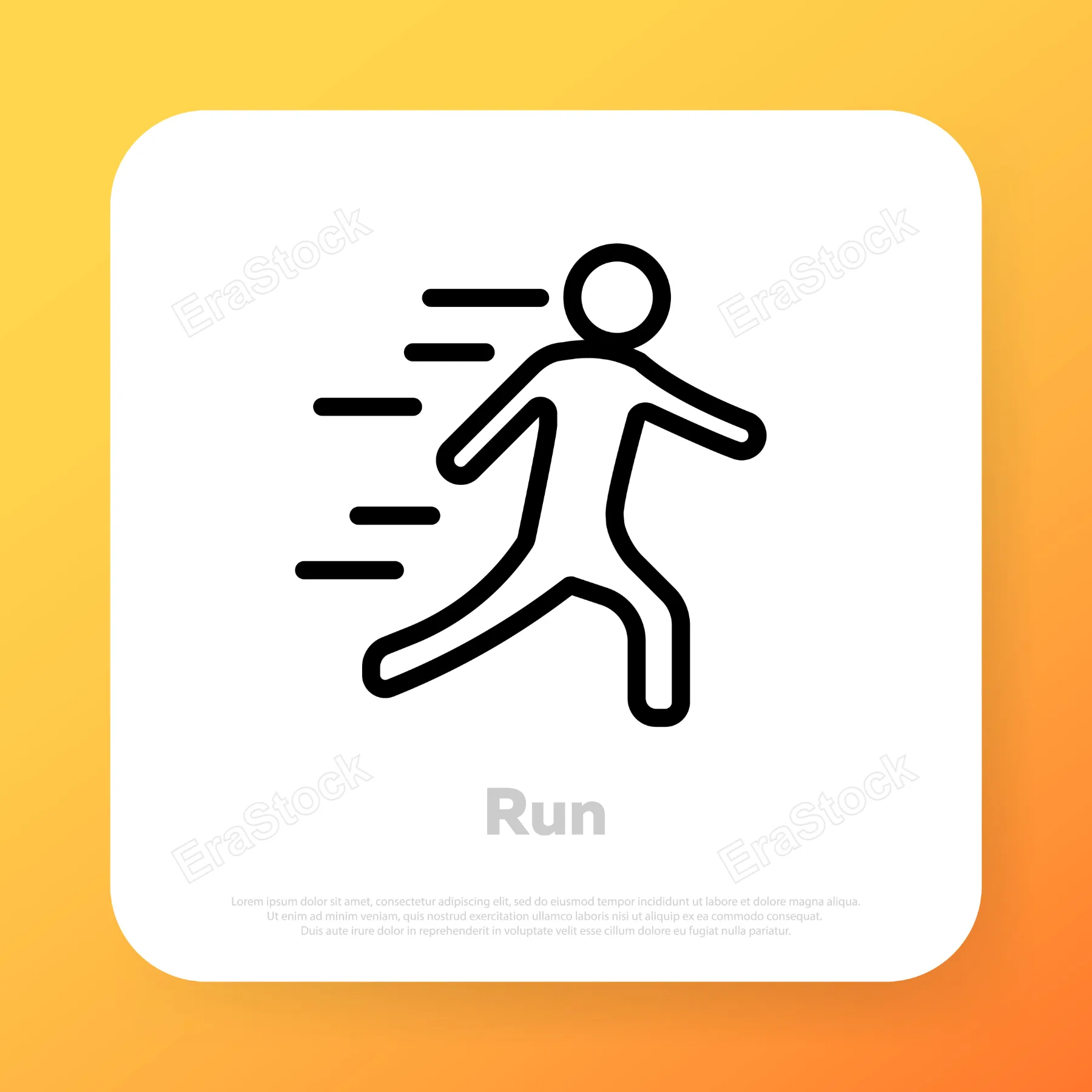 Run icon. Jogging. Exercises. Sport lifestyle. Vector line icon for Business and Advertising.