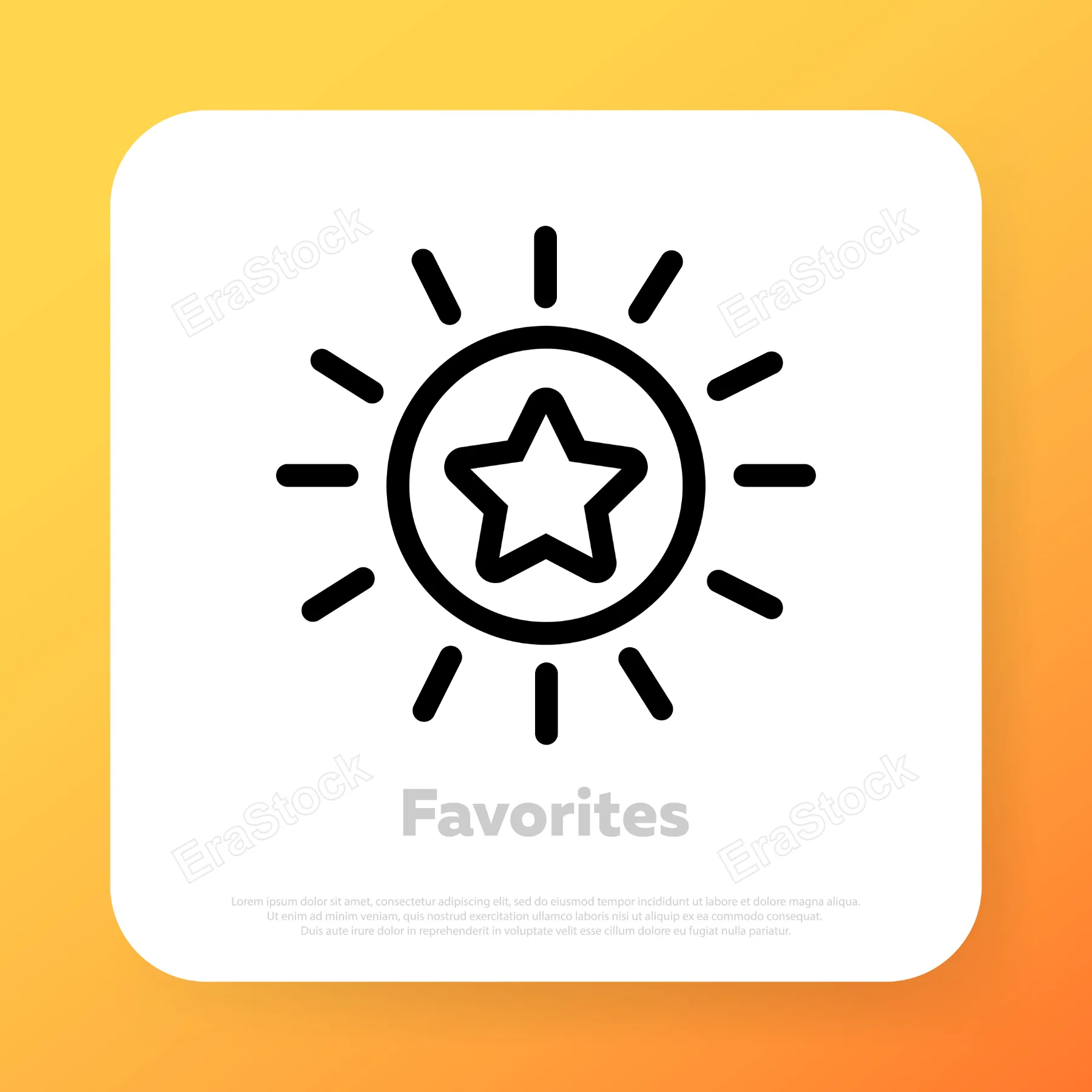 Add to favourites icon. Shopping star. Vector line icon for Business and Advertising.