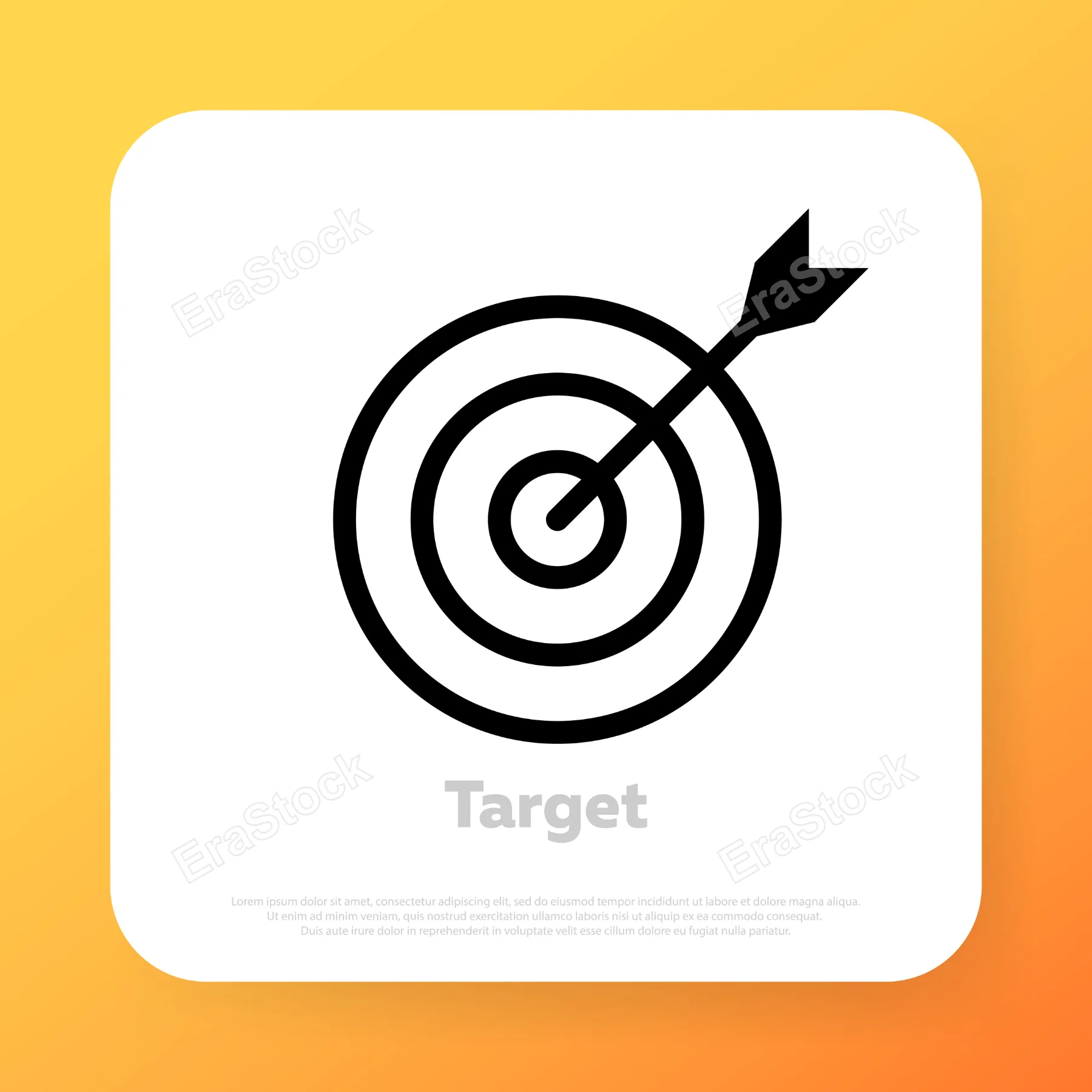 Target icon. Business gole. Vector line icon for Business and Advertising.