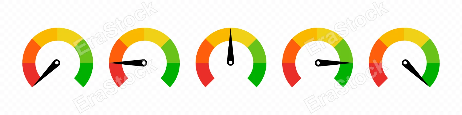 Speedometer icon set. Car speedometer on the dashboard. Can be used for your web site design, logo, app, UI. Vector line icon for Business and Advertising.
