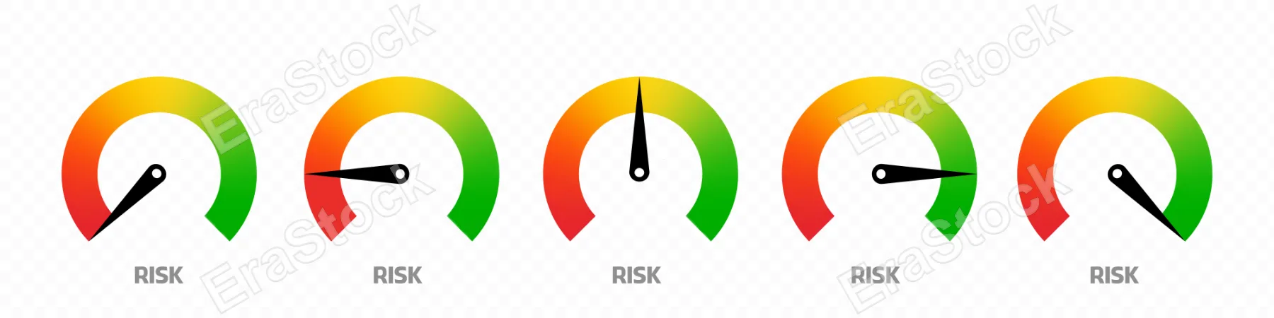 Speedometer icon set. Sport car odometer with motor miles measuring scale. Raising speed counter. Vector line icon for Business and Advertising.