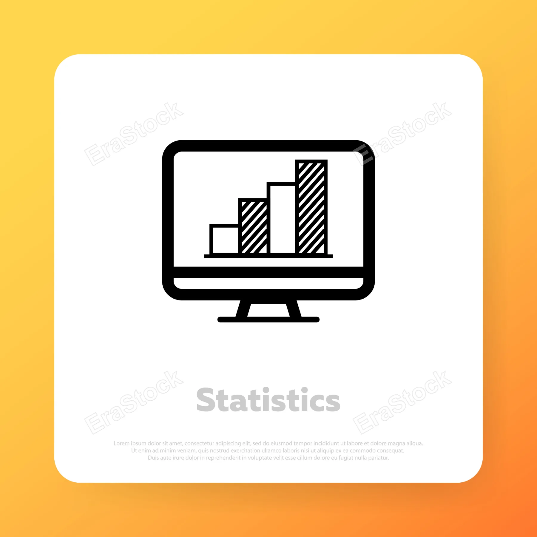 Statistic data icon. For business finance investment concept. Vector line icon for Business and Advertising.