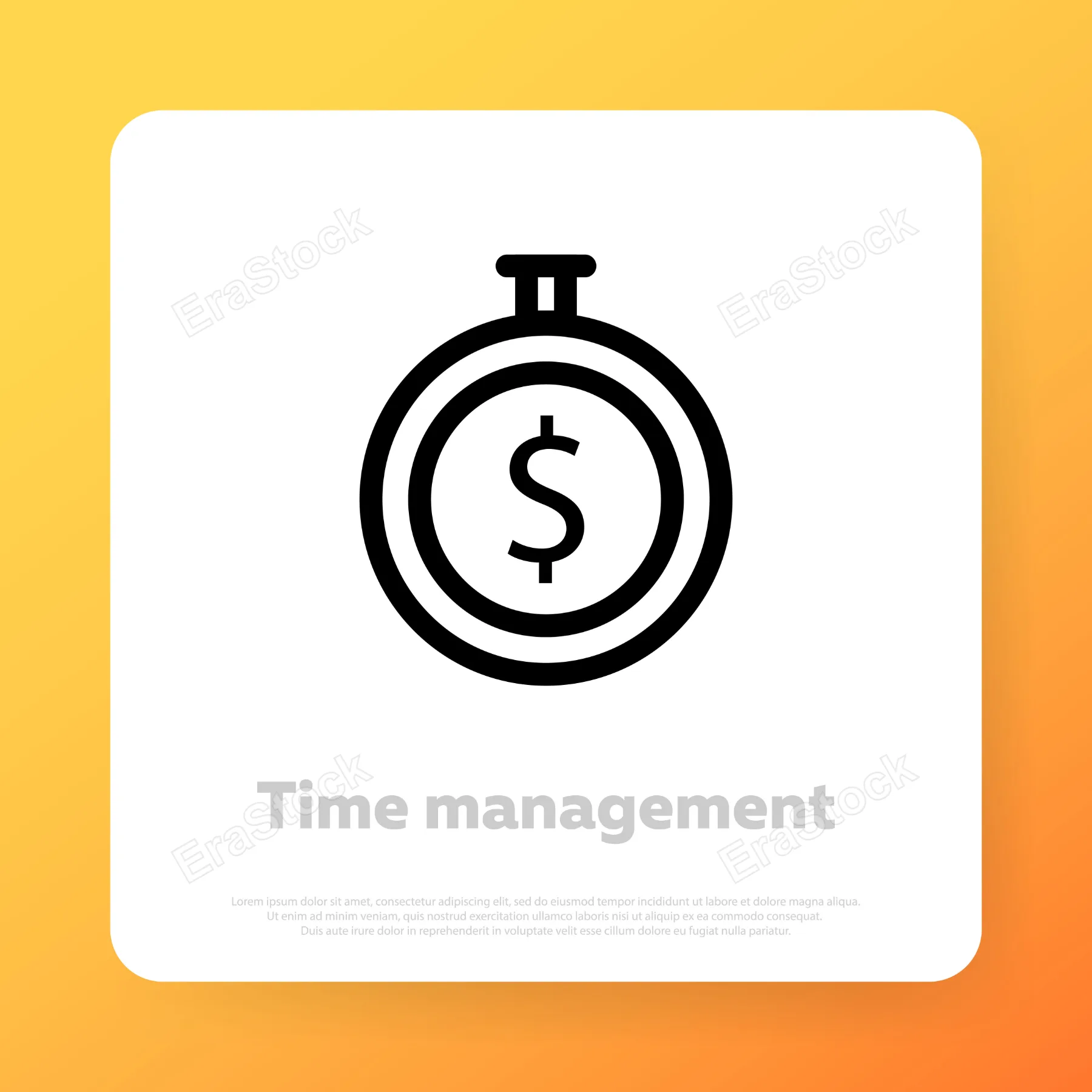 Time management icon. Business concept. Productive work project icon. Vector line icon for Business and Advertising.