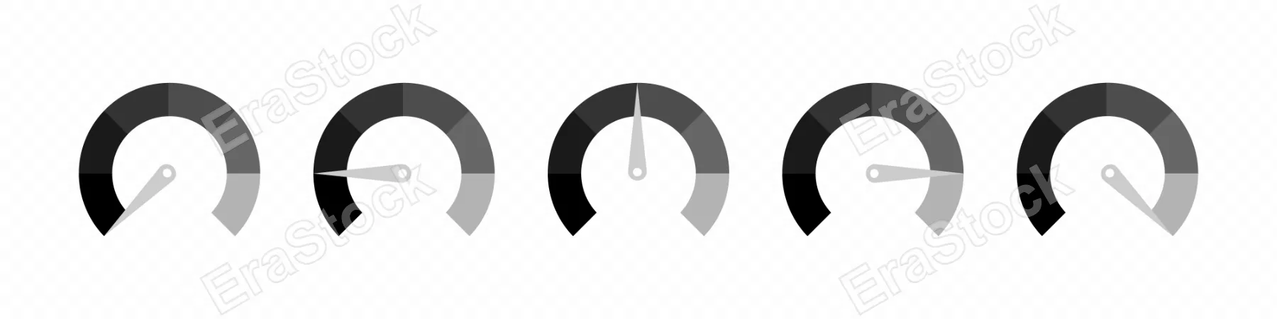 Speedometer icon. Sport car odometer with motor miles measuring scale. Raising speed counter. Vector line icon for Business and Advertising.