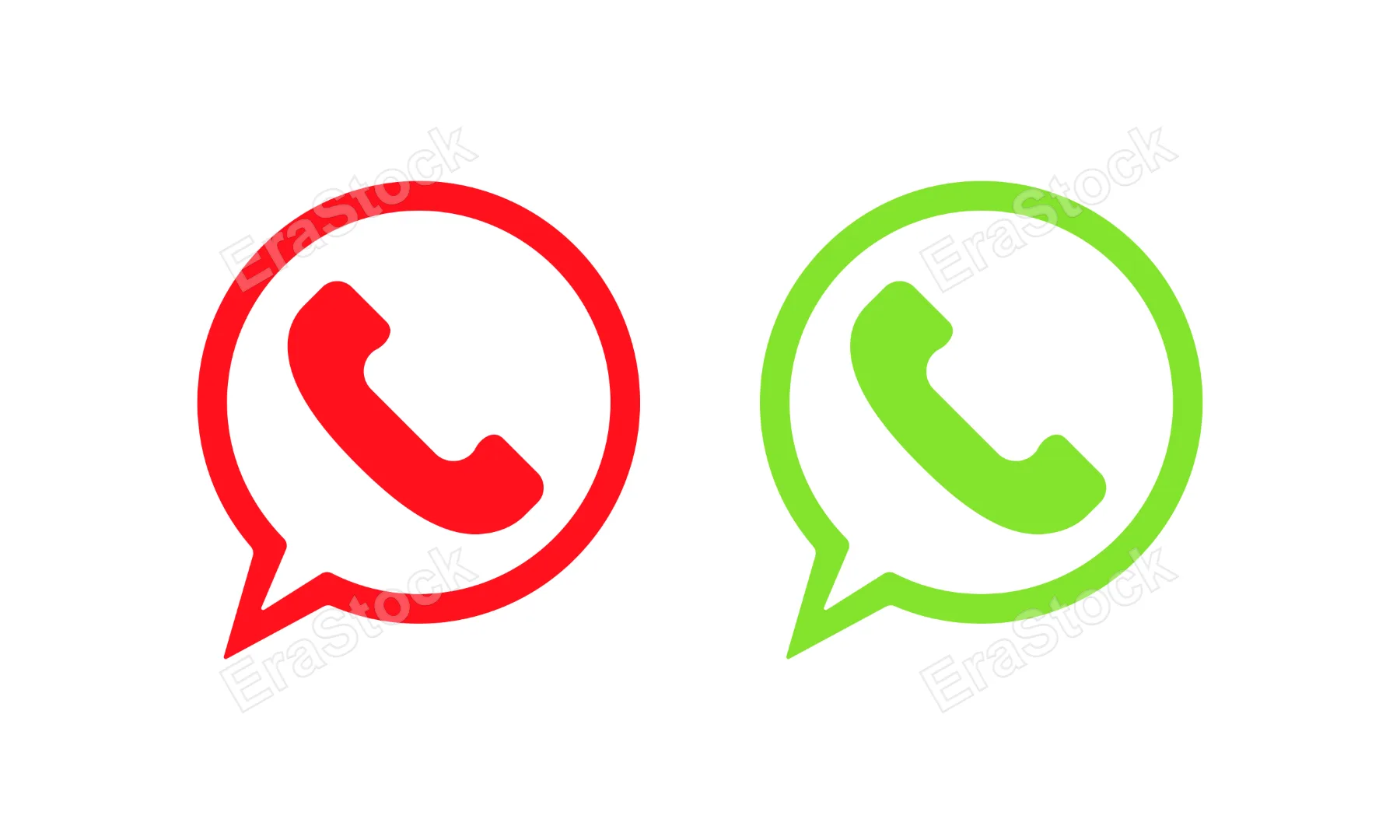 Answer and decline phone call icon. Answer and decline button. Vector line icon for Business and Advertising.