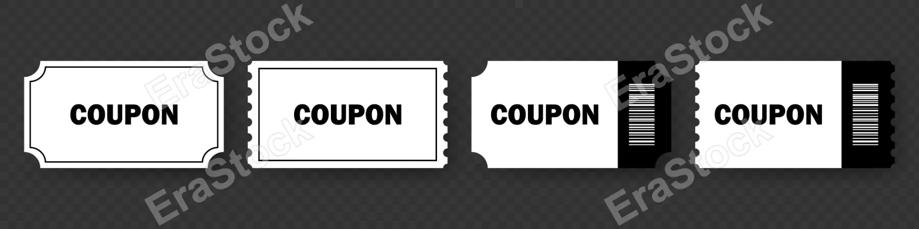 Gift voucher icon set. Online shopping. Coupon certificate. Vector line icon for Business and Advertising.