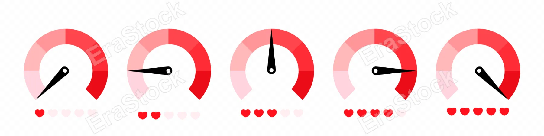 Love speedometer. Love passion. Vector line icon for Business and Advertising.