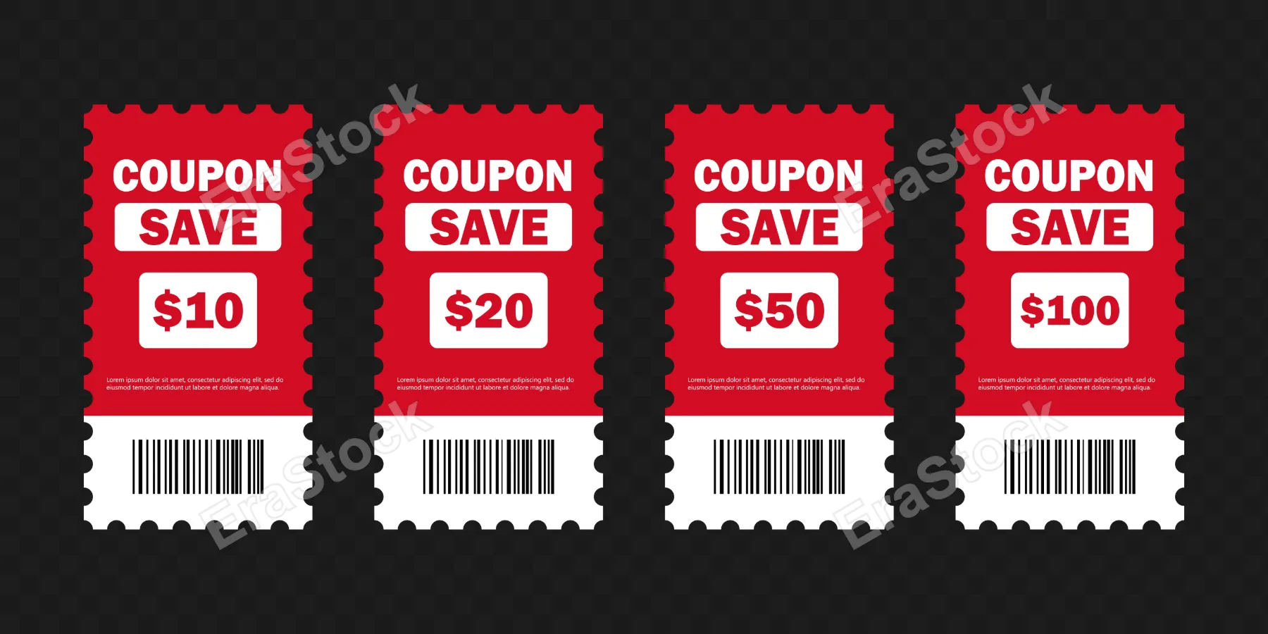 Gift voucher icon set. Online shopping. Coupon certificate. Vector line icon for Business and Advertising.