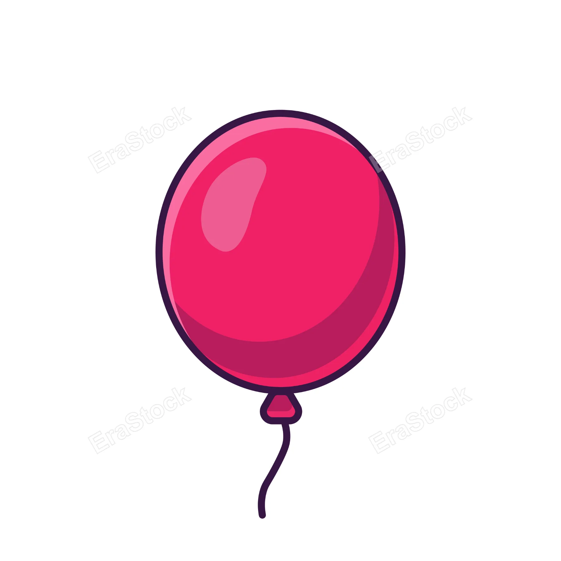 Balloon icon. Celebration concept. Anniversary or birtday party. Vector line icon for Business and Advertising.