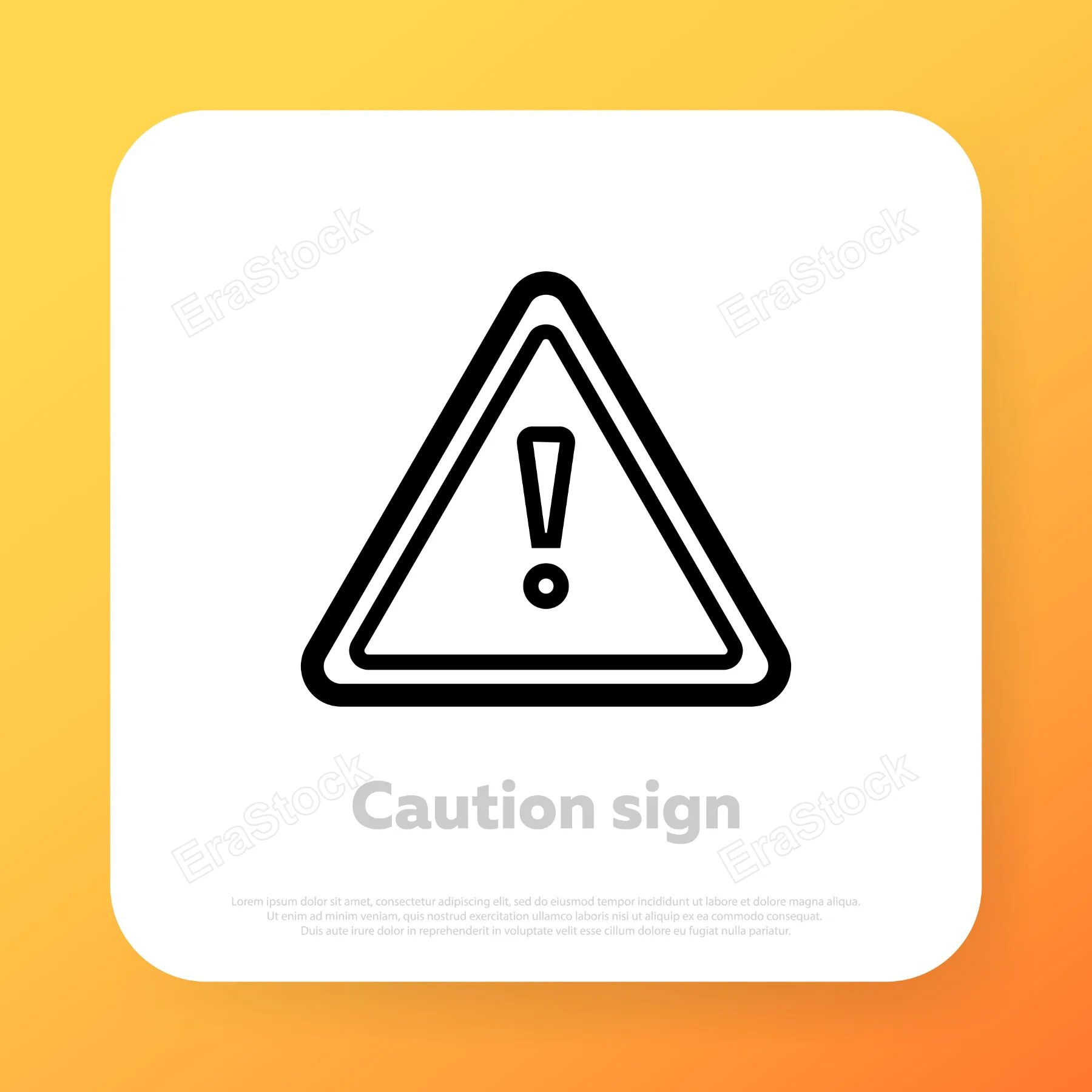 Hazard warning sign. Attention please sign. Danger concept. Vector line icon for Business and Advertising.