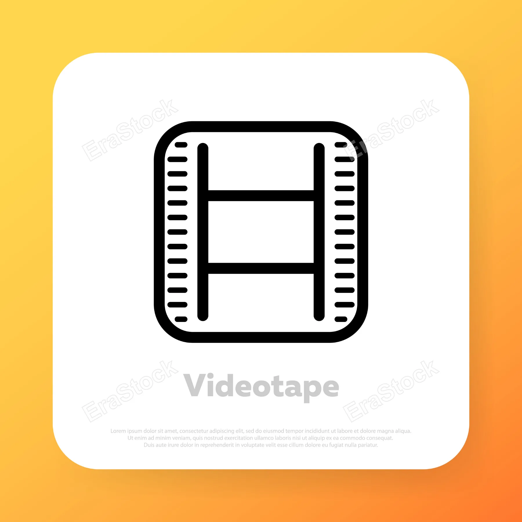 Photo strip icon. Film negative strip. Vintage style. Vector line icon for Business and Advertising.