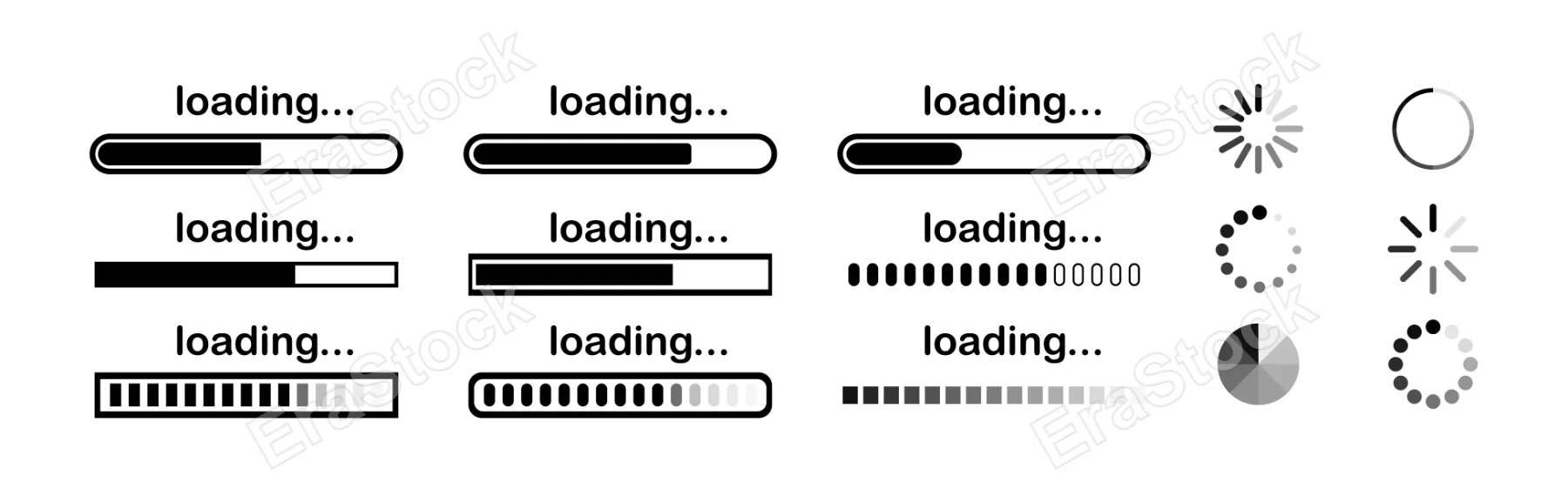 Update icon set. Loading progress. Software update. Vector line icon for Business and Advertising.