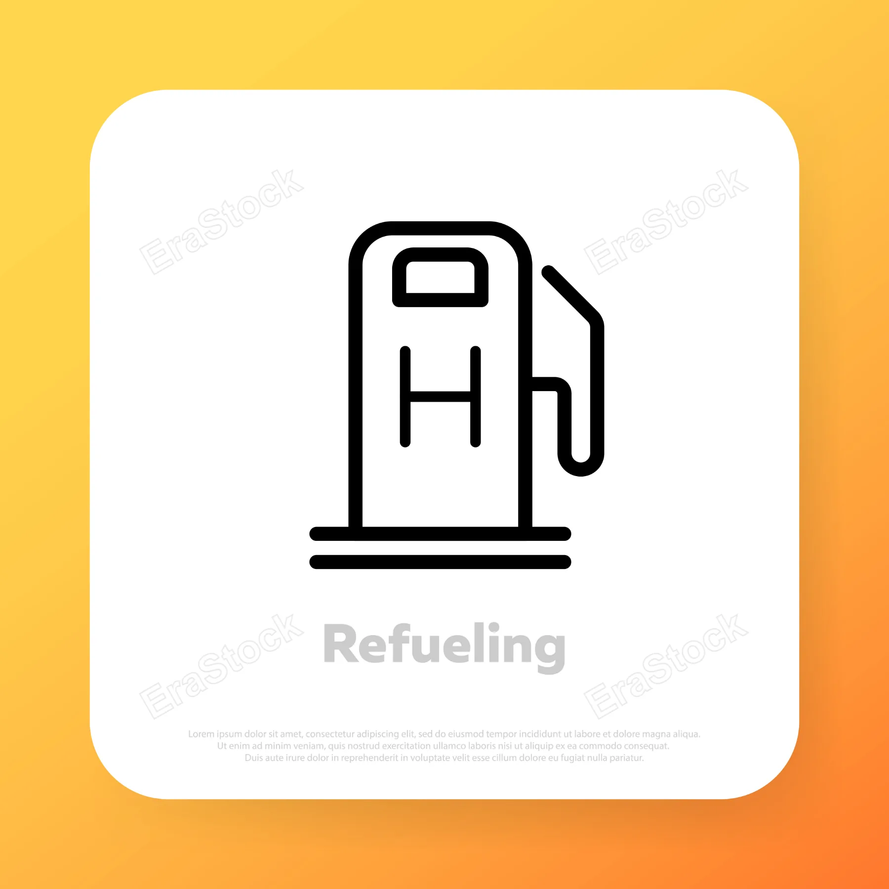 Refueling icon. Gasoline station. Symbol for your web site design, logo, app, UI. Vector line icon for Business and Advertising.