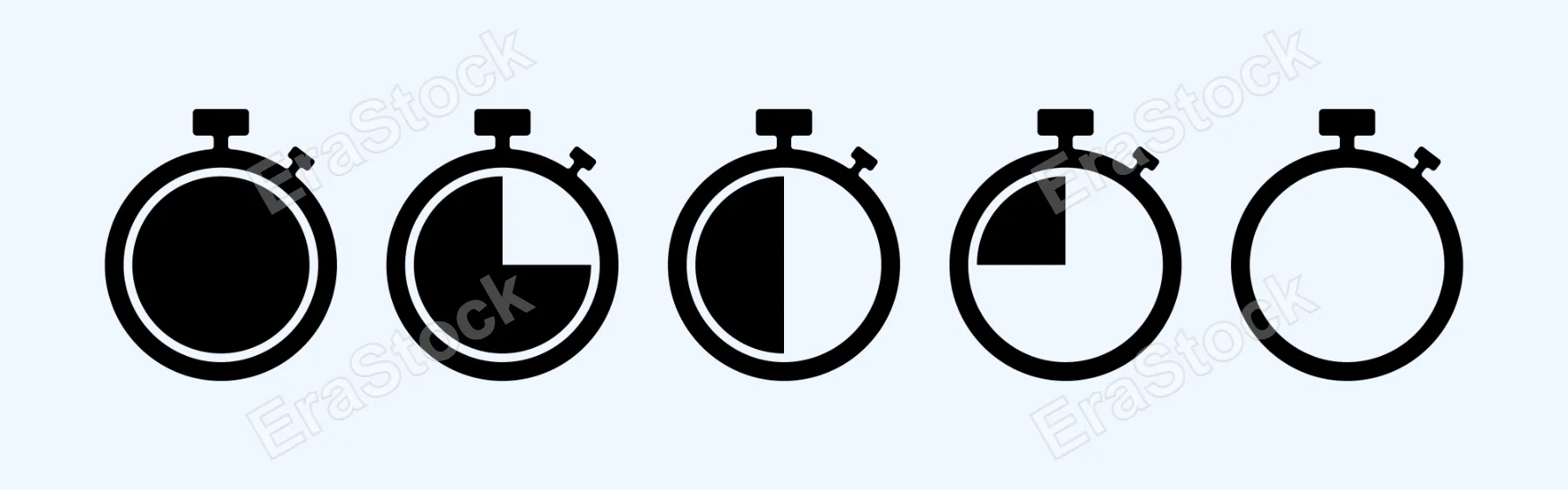 Stopwatch icon set. Chronometer icon. Vector line icon for Business and Advertising.