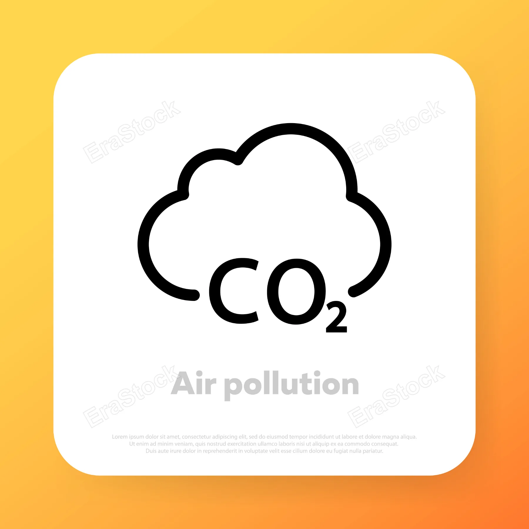 Ait pollution CO2 icon. Car emits carbon dioxide. Vector line icon for Business and Advertising.