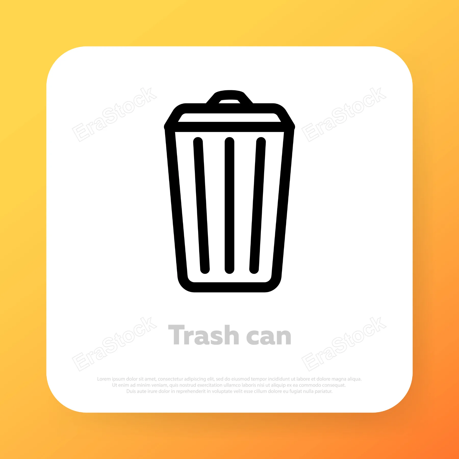 Trash can icon. Vector line icon for Business and Advertising.