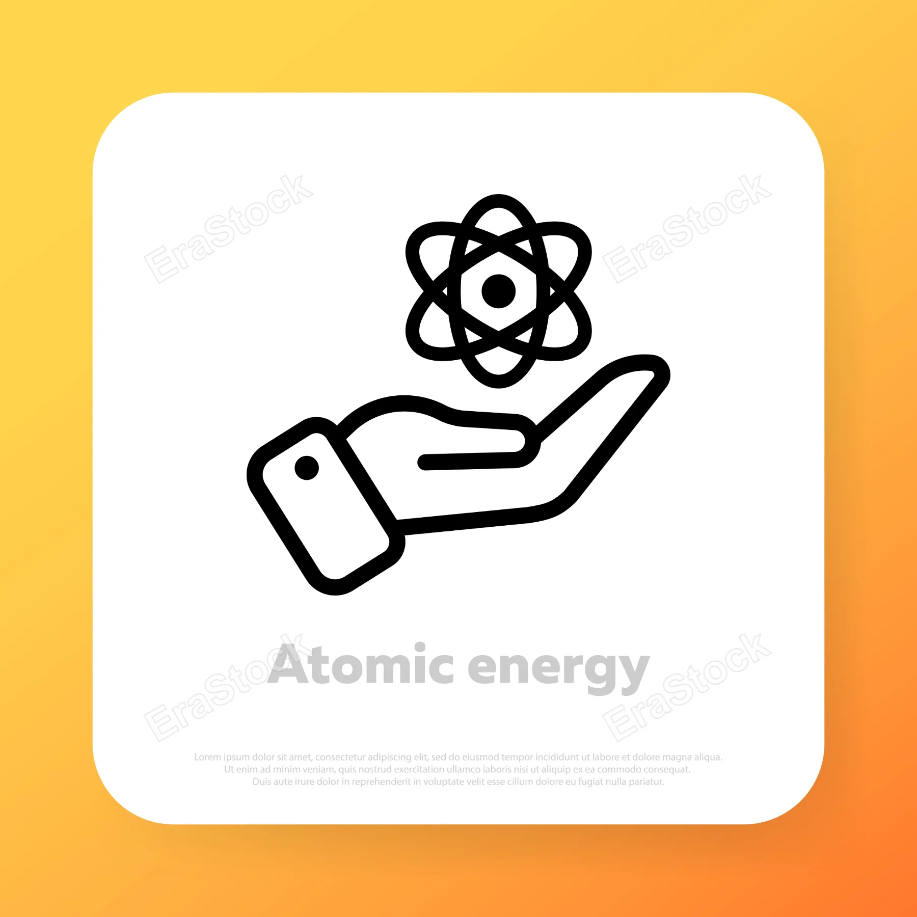 Atom icon. Electrons, protons and neutrons. Vector line icon for Business and Advertising.