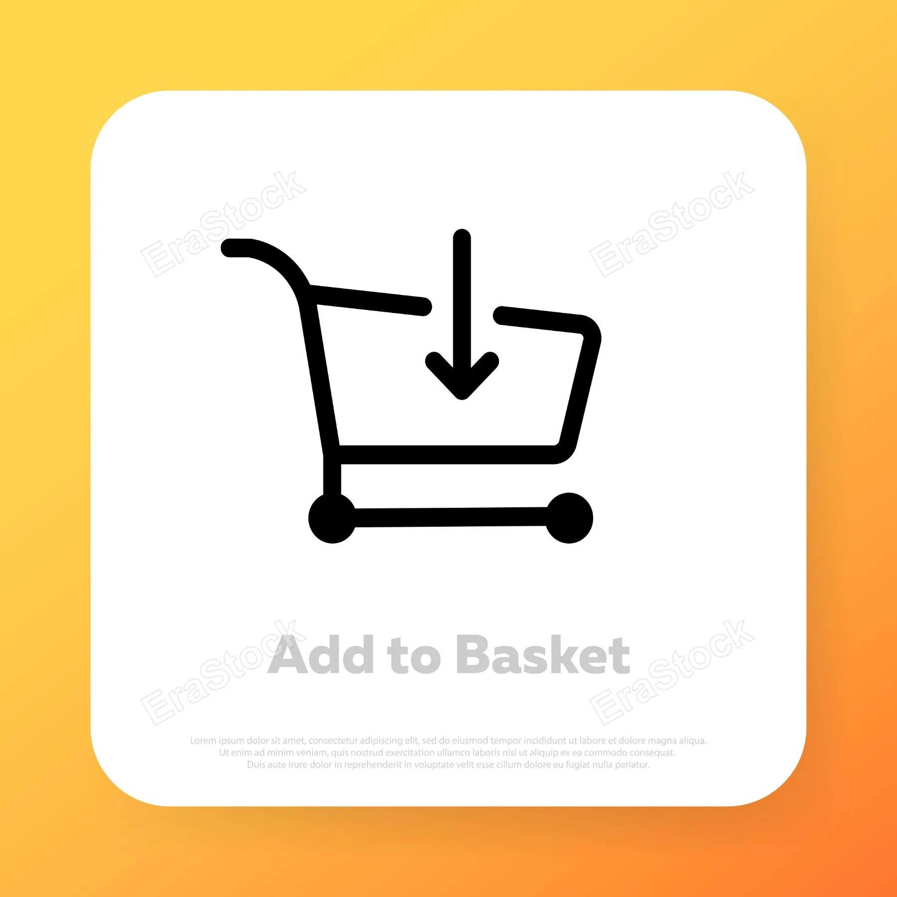 Add to basket icon. Online shopping concept. Shopping. Vector line icon for Business and Advertising.