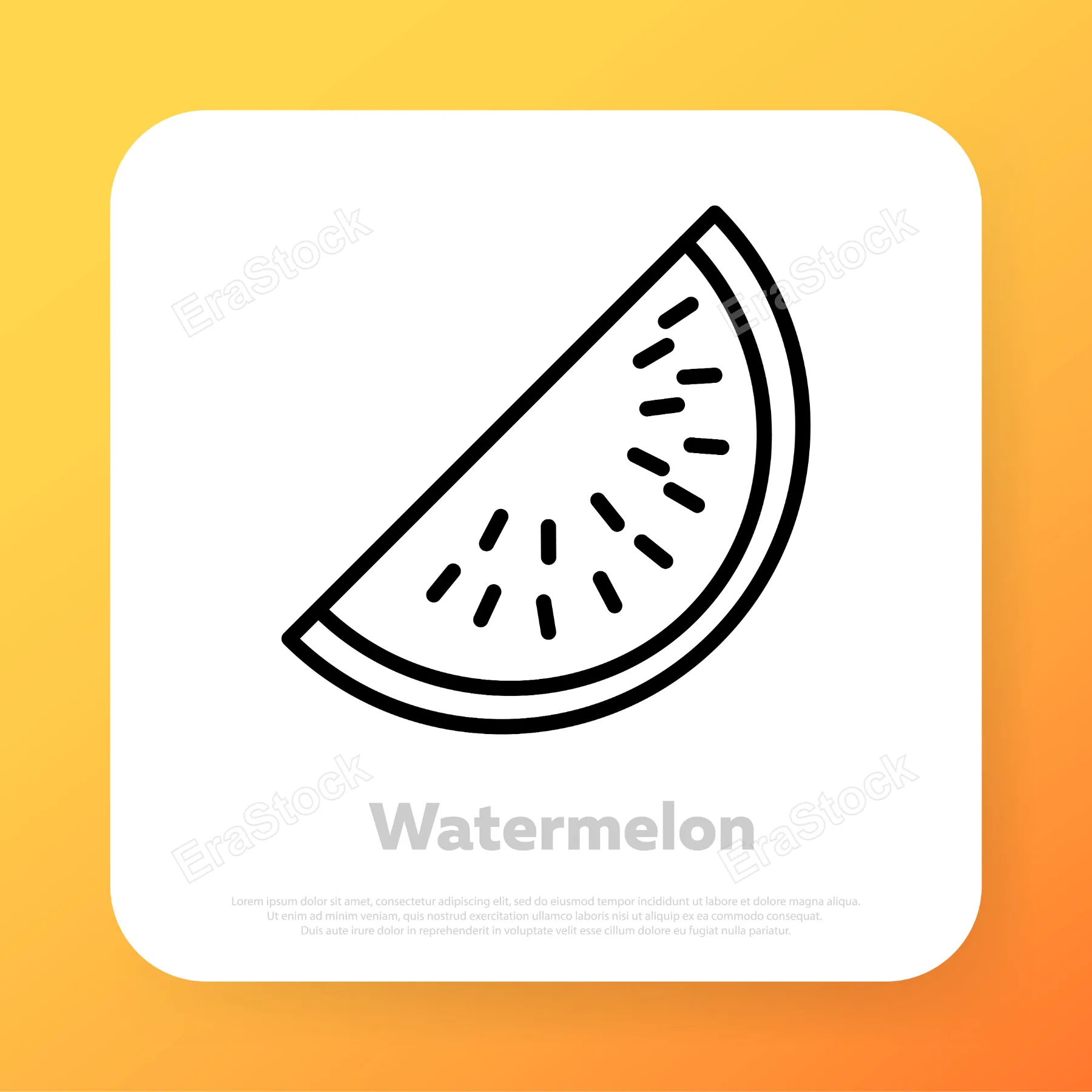 Watermelon line icon. fruit icon. Vector line icon for Business and Advertising.
