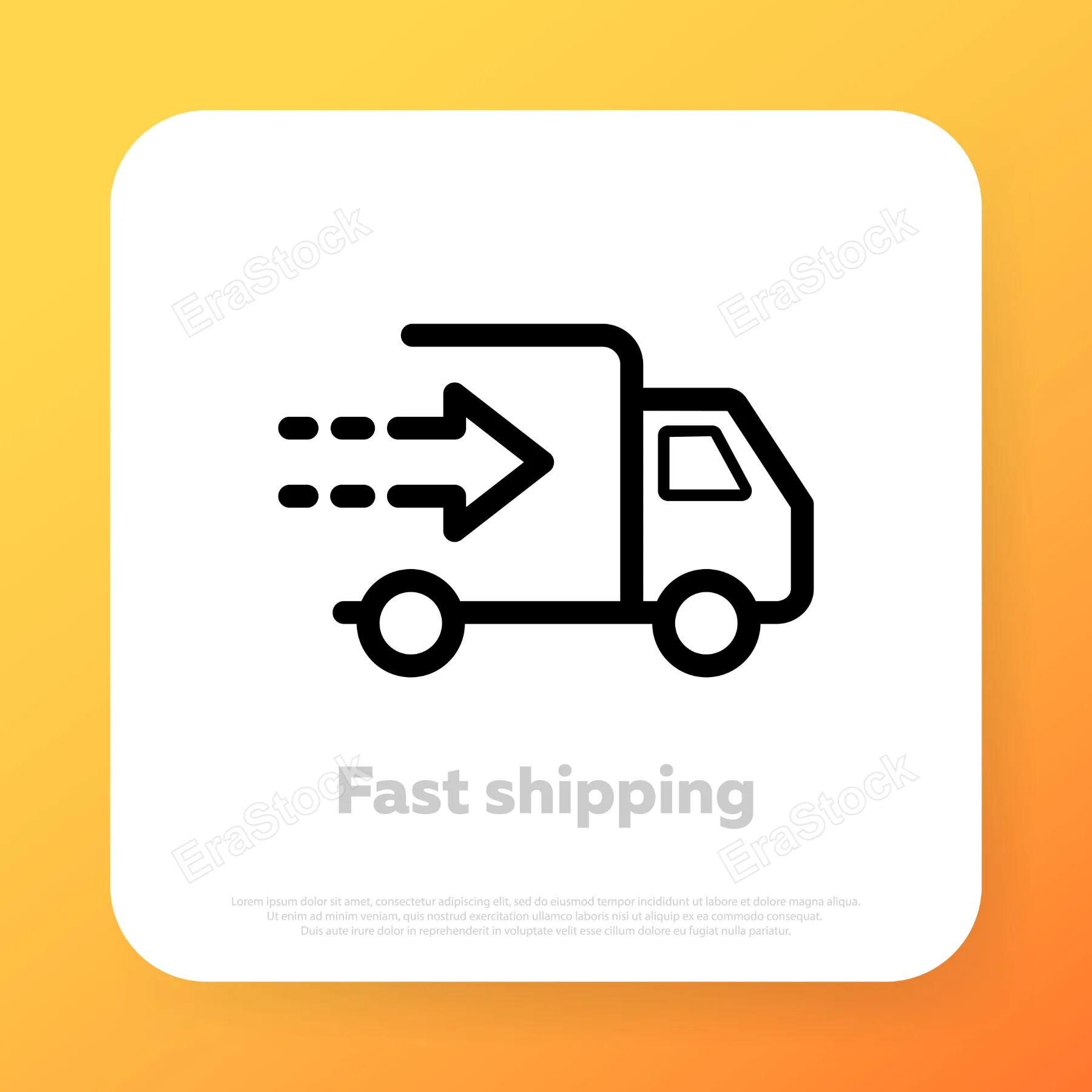 Fast shipping icon. Express delivery. Vector line icon for Business and Advertising.