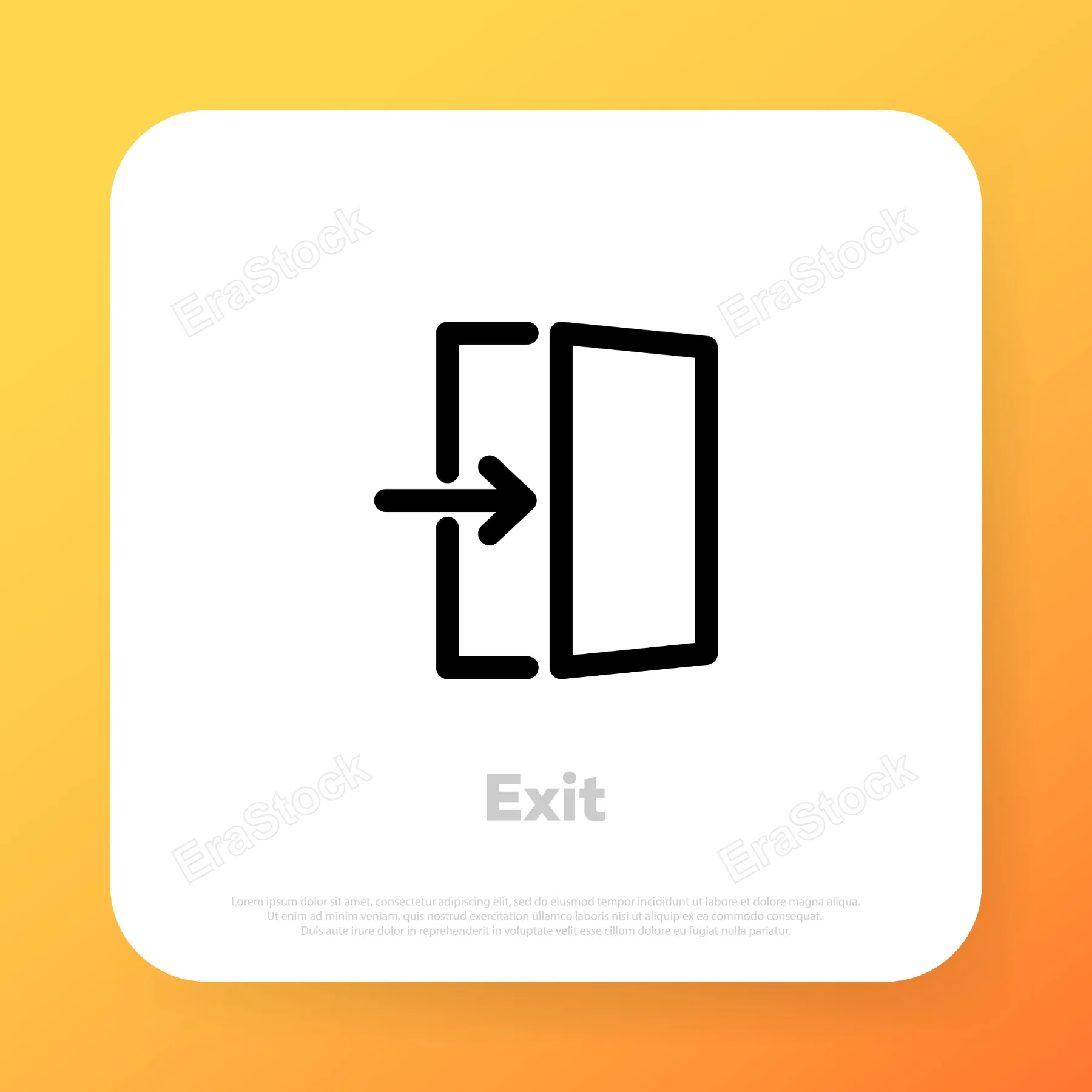 Exit icon. Emergency door. Vector line icon for Business and Advertising.